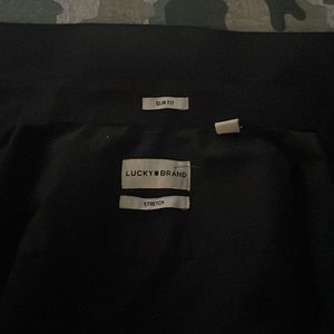 Lucky brand slim fit black long sleeve shirt size